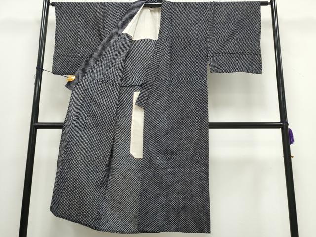 平和屋着物∴夏物 男性 浴衣 有松鳴海絞り 黒地 綿 逸品 CAAW0970ng
