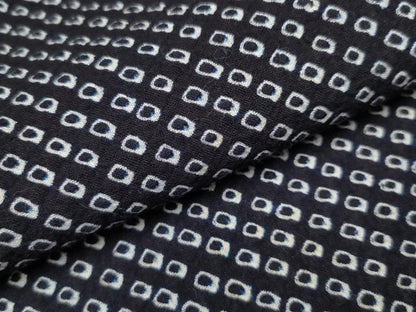 平和屋着物∴夏物 男性 浴衣 有松鳴海絞り 黒地 綿 逸品 CAAW0970ng