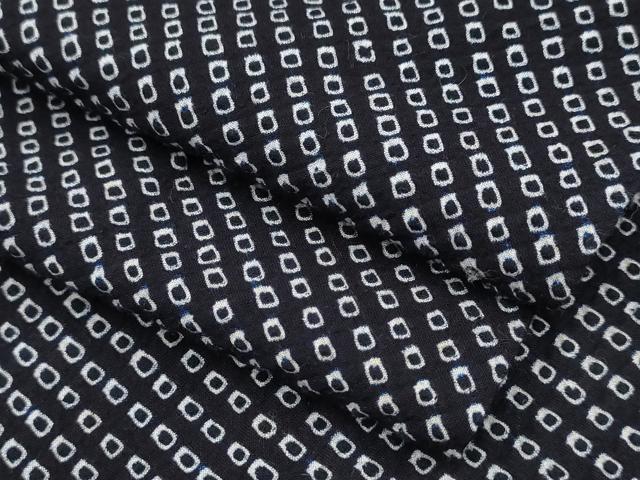 平和屋着物∴夏物 男性 浴衣 有松鳴海絞り 黒地 綿 逸品 CAAW0970ng