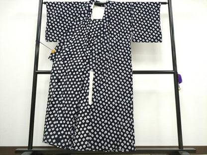 平和屋着物∴夏物　浴衣　有松鳴海絞り　舞花文　綿　逸品　CAAW0971ng