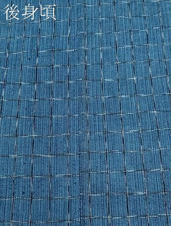 平和屋着物∴夏物　浴衣　阿波しじら織　格子柄　綿麻　逸品　CAAW0972ng