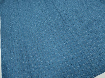 平和屋着物∴夏物　浴衣　阿波しじら織　格子柄　綿麻　逸品　CAAW0972ng