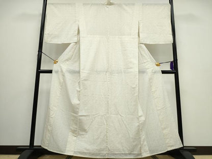 平和屋着物∴夏物　浴衣　綿紅梅　絣文様　綿　逸品　CAAW0974ng