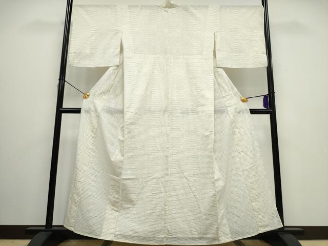 平和屋着物∴夏物　浴衣　綿紅梅　絣文様　綿　逸品　CAAW0974ng