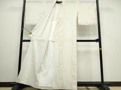 平和屋着物∴夏物　浴衣　綿紅梅　絣文様　綿　逸品　CAAW0974ng