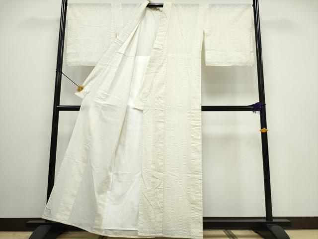 平和屋着物∴夏物　浴衣　綿紅梅　絣文様　綿　逸品　CAAW0974ng