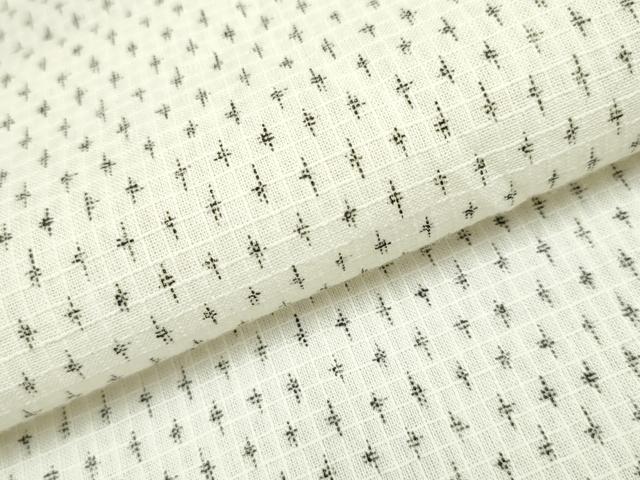 平和屋着物∴夏物　浴衣　綿紅梅　絣文様　綿　逸品　CAAW0974ng