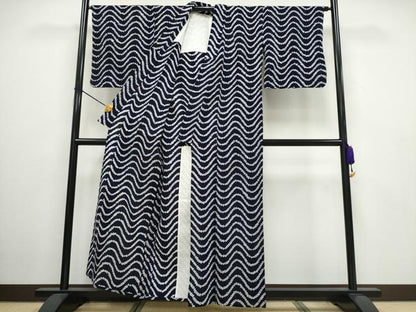 平和屋着物∴夏物 浴衣 有松鳴海絞り 変わり横段文 綿 逸品 CAAW0981ng