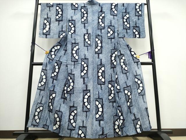 平和屋着物∴夏物 浴衣 有松鳴海絞り 短冊吉祥文 綿 逸品 CAAW0982ng