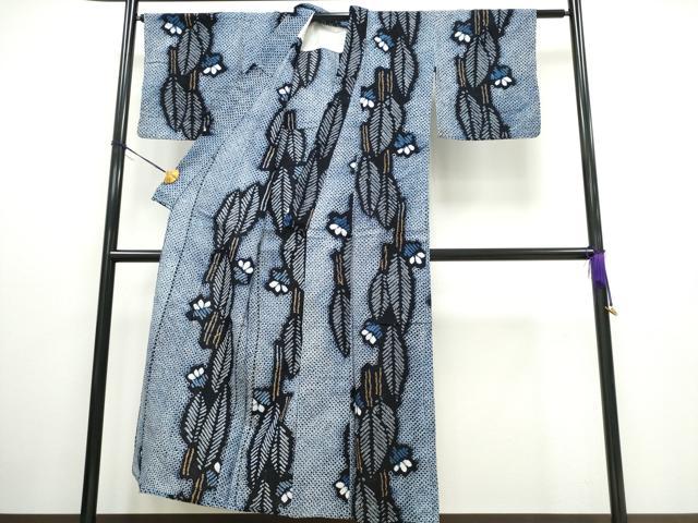 平和屋着物∴夏物 浴衣 有松鳴海絞り 草木舞花文 綿 逸品 CAAW0983ng