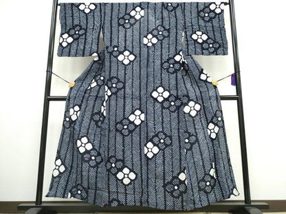 平和屋着物∴夏物 浴衣 有松鳴海絞り 舞花間道 綿 逸品 CAAW0984ng
