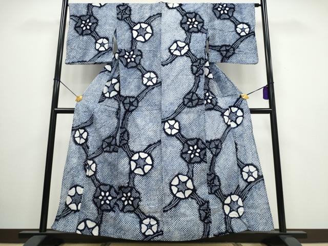 平和屋着物∴夏物 浴衣 有松鳴海絞り 朝顔 綿 逸品 CAAW0986ng