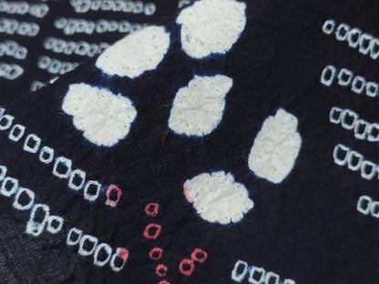 平和屋着物∴夏物 浴衣 有松鳴海絞り 枝花文 綿 逸品 CAAW0989ng