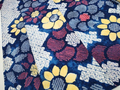 平和屋着物∴夏物 浴衣 有松鳴海絞り 舞花文 綿 逸品 CAAW0995ng