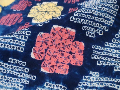平和屋着物∴夏物 浴衣 有松鳴海絞り 舞花文 綿 逸品 CAAW0995ng