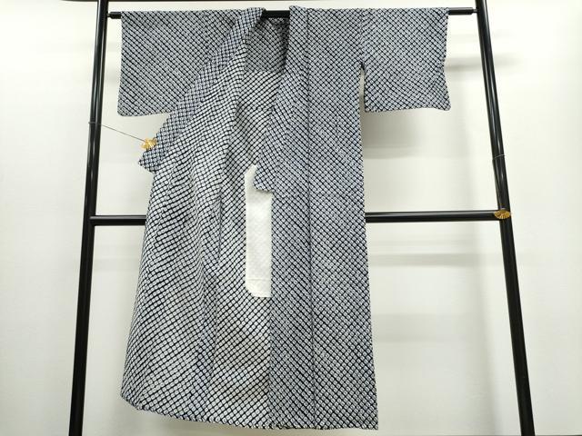 平和屋着物∴夏物 浴衣 有松鳴海絞り 蜘蛛絞り 綿 逸品 CAAW1007ng