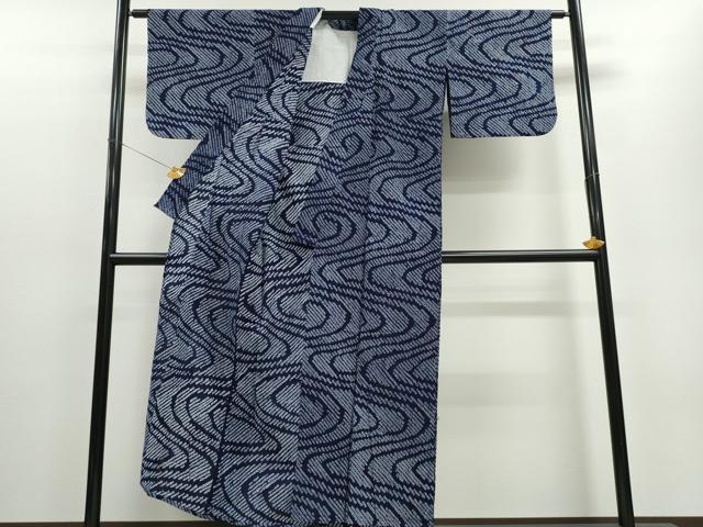 平和屋着物∴夏物 浴衣 有松鳴海絞り 流水文 綿 逸品 CAAW1014ng