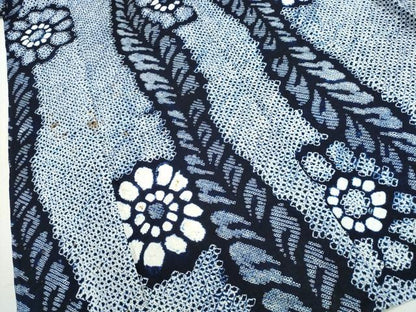 平和屋着物∴夏物 浴衣 有松鳴海絞り 枝花文 綿 逸品 CAAW1015ng