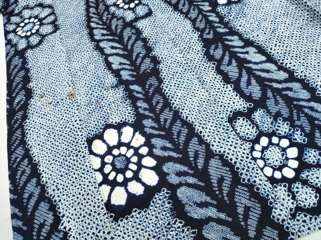 平和屋着物∴夏物 浴衣 有松鳴海絞り 枝花文 綿 逸品 CAAW1015ng