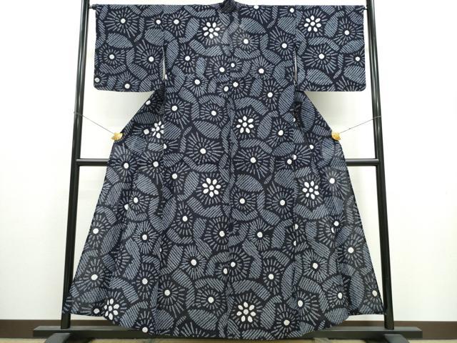平和屋着物∴夏物 浴衣 有松鳴海絞り 番傘 綿 逸品 CAAW1016ng
