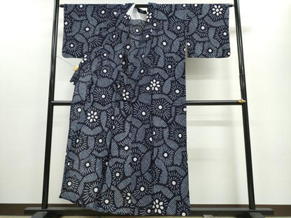 平和屋着物∴夏物 浴衣 有松鳴海絞り 番傘 綿 逸品 CAAW1016ng