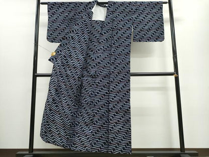 平和屋着物∴夏物 浴衣 有松鳴海絞り 変わり斜線文 綿 逸品 CAAW1020ng