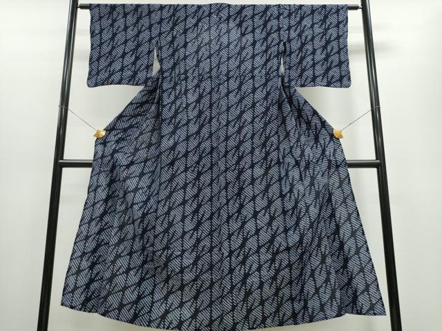 平和屋着物∴夏物　浴衣　有松鳴海絞り　幾何学文様　綿　逸品　CAAW1023ng