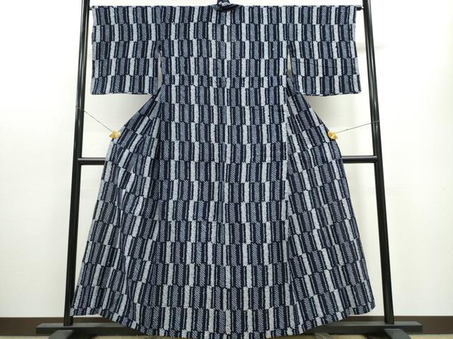 平和屋着物∴夏物 浴衣 有松鳴海絞り 幾何学文様 綿 逸品 CAAW1027ng