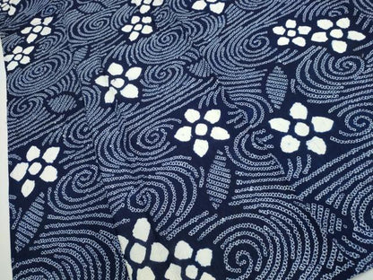 平和屋着物∴夏物　浴衣　有松鳴海絞り　流水舞花文　綿　逸品　CAAW1030ng