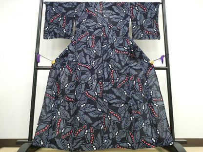 平和屋着物∴夏物 浴衣 有松鳴海絞り 舞蝶文 綿 逸品 CAAW1031ng
