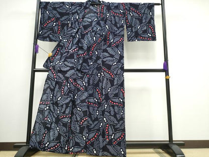 平和屋着物∴夏物 浴衣 有松鳴海絞り 舞蝶文 綿 逸品 CAAW1031ng