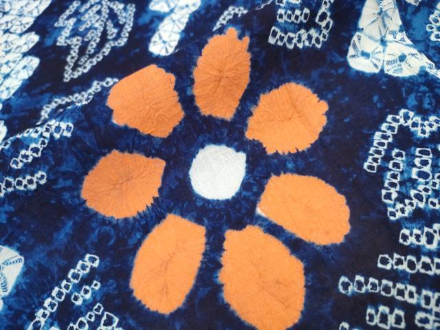 平和屋着物∴夏物 浴衣 有松鳴海絞り 菊文 綿 逸品 CAAW1033ng