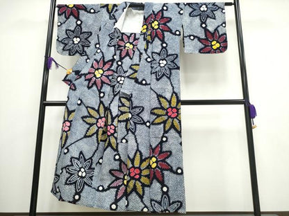 平和屋着物∴夏物 浴衣 有松鳴海絞り 舞花文 綿 逸品 CAAW1036ng