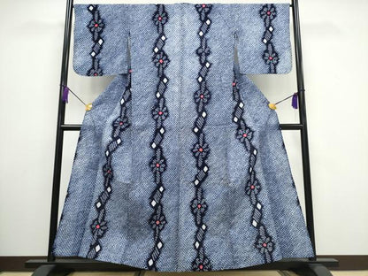 平和屋着物∴夏物 浴衣 有松鳴海絞り 吉祥花間道 綿 逸品 CAAW1038ng