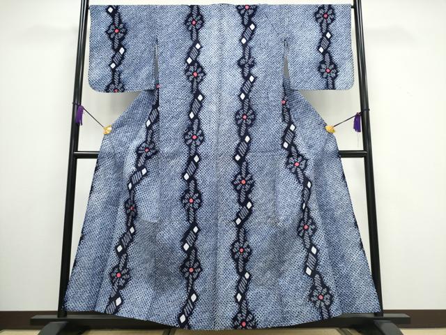 平和屋着物∴夏物 浴衣 有松鳴海絞り 吉祥花間道 綿 逸品 CAAW1038ng