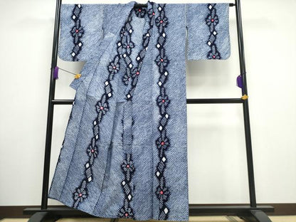平和屋着物∴夏物 浴衣 有松鳴海絞り 吉祥花間道 綿 逸品 CAAW1038ng