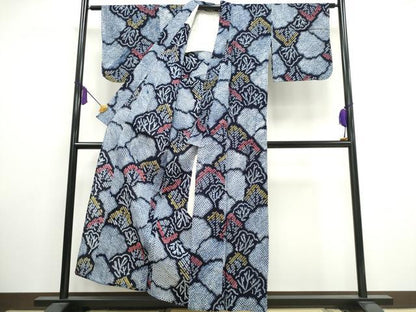 平和屋着物∴夏物　浴衣　有松鳴海絞り　樹林文　綿　逸品　CAAW1045ng