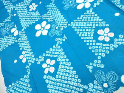 平和屋着物∴夏物 浴衣 有松鳴海絞り 吉祥舞花文 綿 逸品 CAAW1046ng