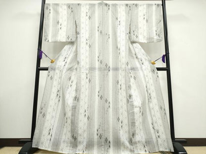 平和屋着物∴夏物 浴衣 コシノジュンコ JUNKO KOSHINO 麻の葉間道 綿 逸品 CAAW1048ng