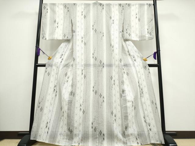 平和屋着物∴夏物 浴衣 コシノジュンコ JUNKO KOSHINO 麻の葉間道 綿 逸品 CAAW1048ng