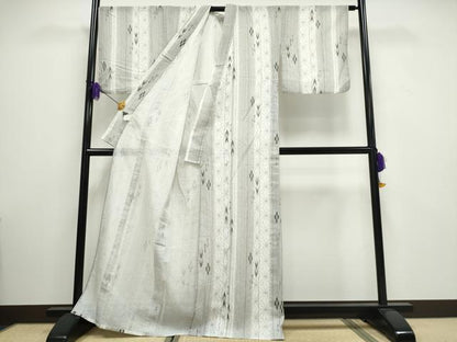 平和屋着物∴夏物 浴衣 コシノジュンコ JUNKO KOSHINO 麻の葉間道 綿 逸品 CAAW1048ng