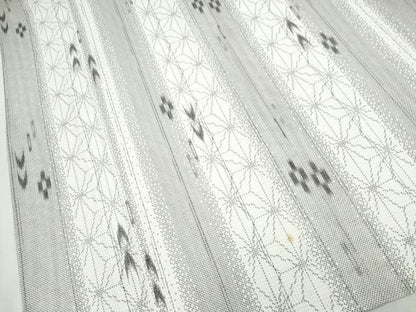 平和屋着物∴夏物 浴衣 コシノジュンコ JUNKO KOSHINO 麻の葉間道 綿 逸品 CAAW1048ng