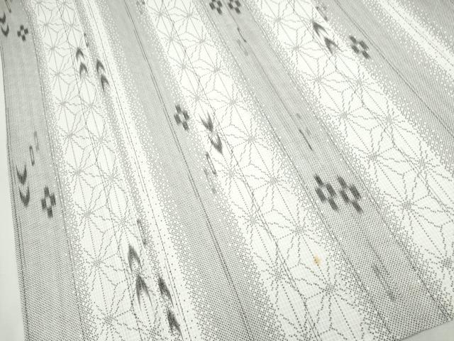 平和屋着物∴夏物 浴衣 コシノジュンコ JUNKO KOSHINO 麻の葉間道 綿 逸品 CAAW1048ng