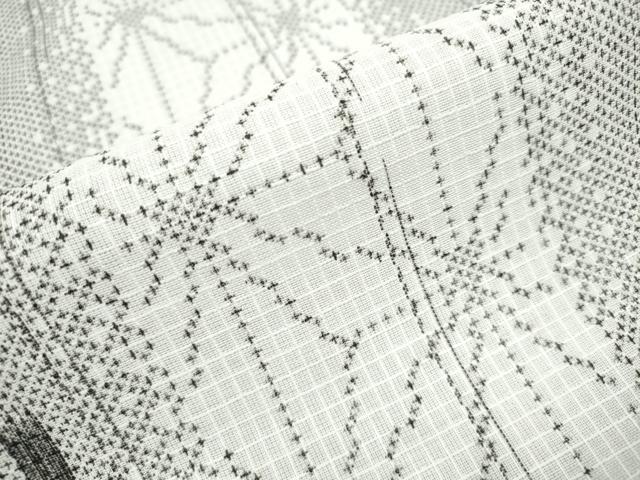 平和屋着物∴夏物 浴衣 コシノジュンコ JUNKO KOSHINO 麻の葉間道 綿 逸品 CAAW1048ng