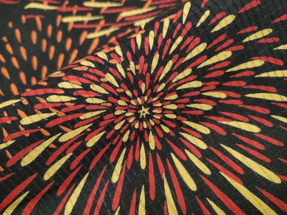 平和屋着物∴夏物　浴衣　綿紅梅　花火　綿　逸品　CAAW1052ng