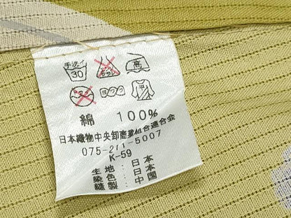 平和屋着物∴夏物 浴衣 縦綿絽 草花文 綿 逸品 CAAW1056ng