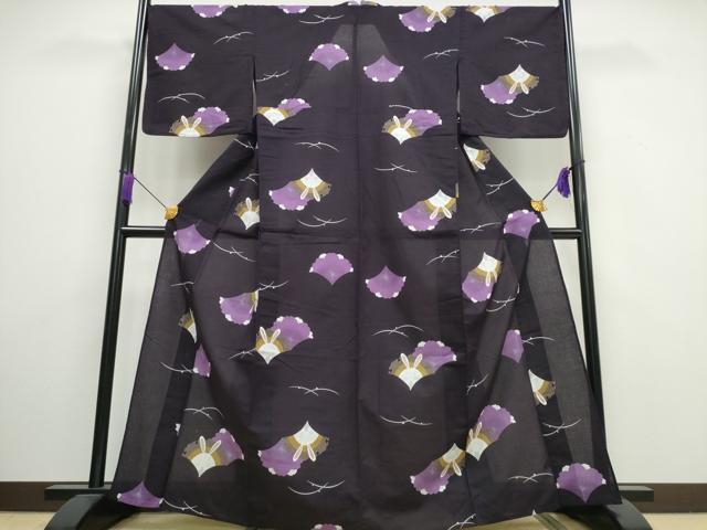 平和屋着物∴夏物 浴衣 露芝雪輪兎桜 綿 逸品 CAAW1057ng