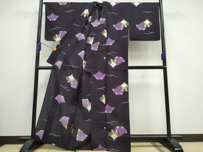 平和屋着物∴夏物 浴衣 露芝雪輪兎桜 綿 逸品 CAAW1057ng