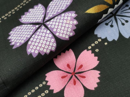 平和屋着物∴夏物 浴衣 綿紅梅 流水舞花文 綿 逸品 CAAW1059ng