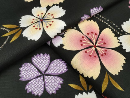 平和屋着物∴夏物 浴衣 綿紅梅 流水舞花文 綿 逸品 CAAW1059ng